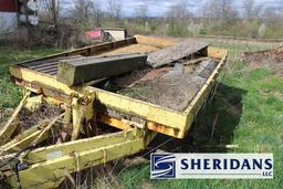 TANDEM AXLE TRAILER: TANDEM AXLE HEAVY DUTY TRAILER. 12' X 7.5'. SELLS