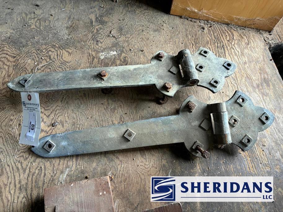 METAL HINGES: 2 METAL HINGES ~22" LONG.