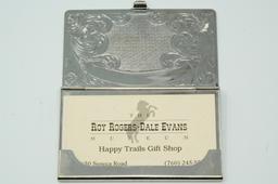 Roy Rogers Signed Photo W/Souvenir Card Holder