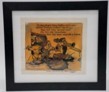 Disney's Snow White 1932 Drawing W/COA