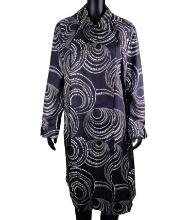 Arlene Dahl Akris Black and White Silk Belted Dress
