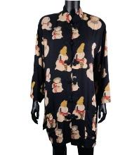 Arlene Dahl Harari Silk Asian Doll Blouse W/LOA