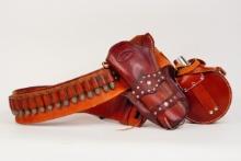 Richard Roundtree "Outlaws" (1986) Leather Belt, Holster, and Flask