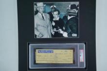 Jack Ruby Signed Check W/Photo Signed by Bob Jackson