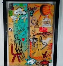 Kyle Leblanc "Illusion" Mixed Media on Particle Board