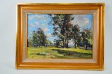 Russian Artist Signed "Estate of Tolstoy" 1977 Painting