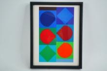 Victor Vasarely 1972 Lithograph (Published by Mourlot)