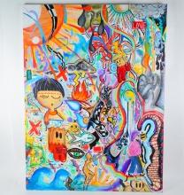 Kyle Leblanc "Dream" 2021 Acrylic and Ink on Canvas