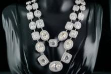 Sterling Silver and Cubic Zirconia Statement Necklace