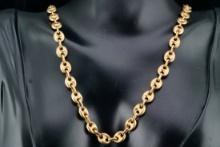 Italian 14K Yellow Gold 18" Mariner Link Necklace
