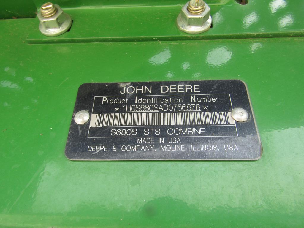 JD S680, Combine 2522/1502  Hr, 4X4,  Pro Drive,