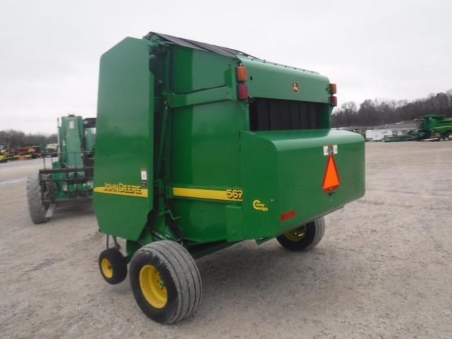 JD  567 Baler, Net Wrap,  Good Belts,