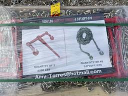 3/8th" X 20' Chains And Binders
