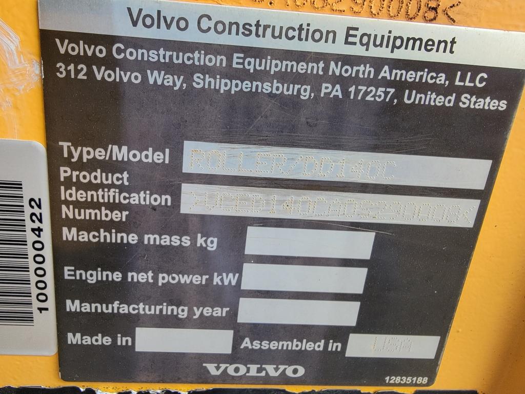 2017 Volvo DD140C Roller