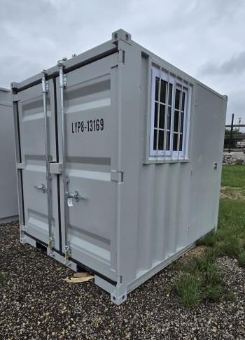 8' Conex Office w/ Side Walk-in Door, Window &