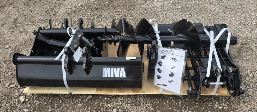 (9) MIVA Mini Excavator Attachments