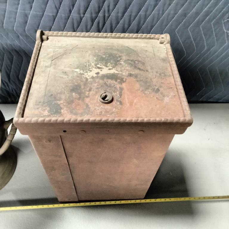 Brass Urn & Metal Lock Box - No Key