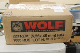 Wolf 5.56 x 45 mm Ammo, 55 Grain - 1000 Rounds