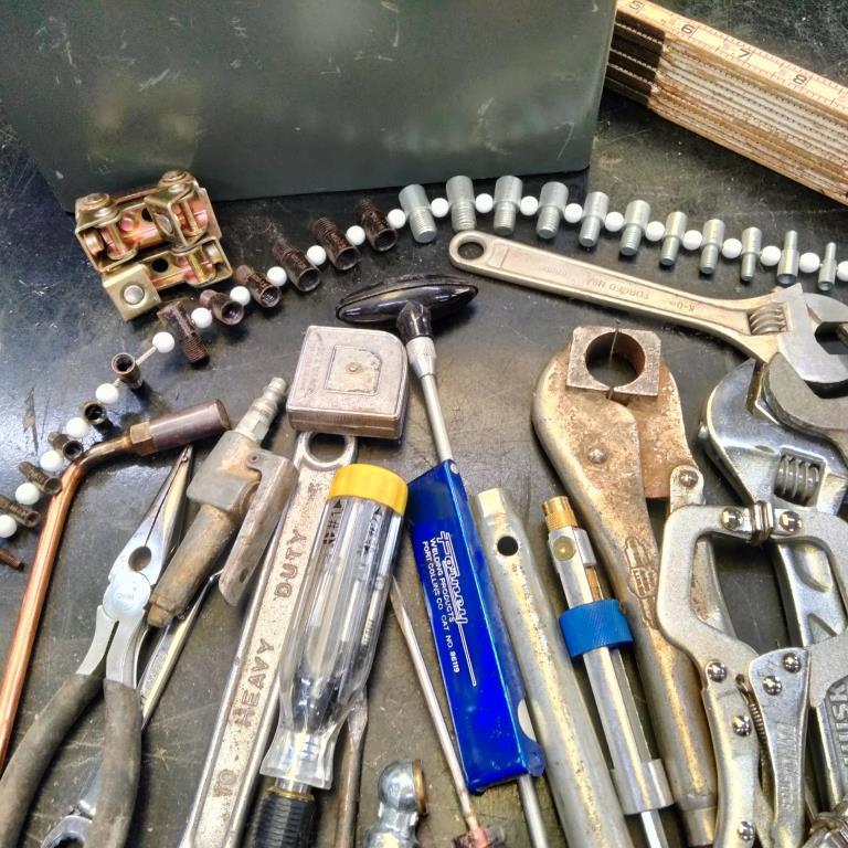 Metal Ammo Box w/ Hand Tools