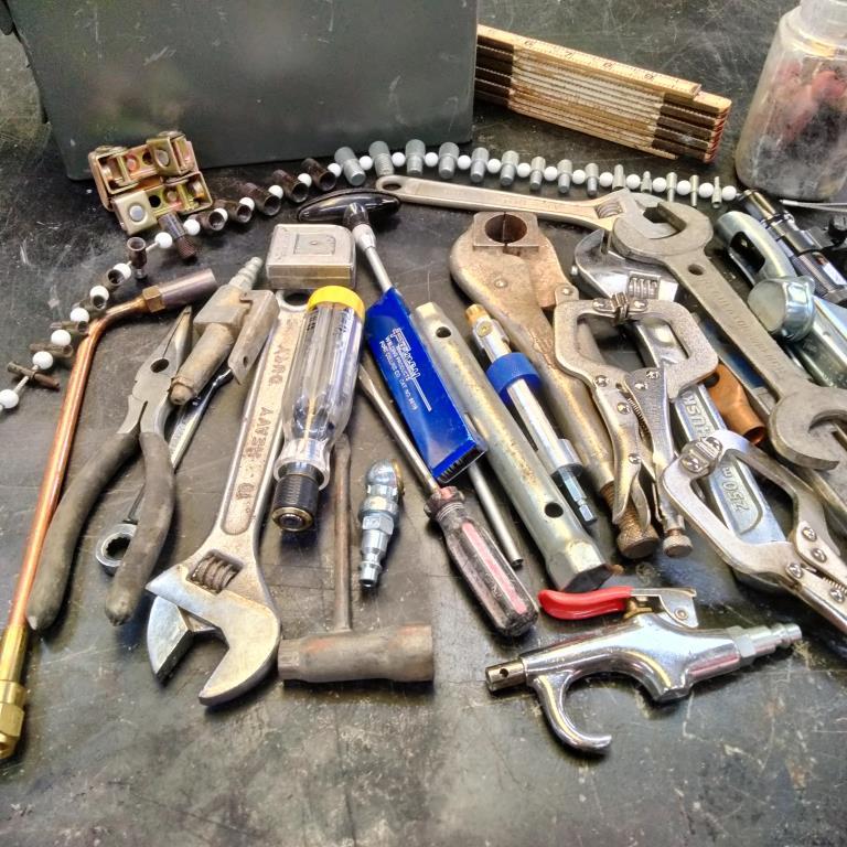 Metal Ammo Box w/ Hand Tools