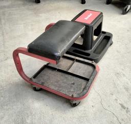 (3) Mechanic Seats & Creeper