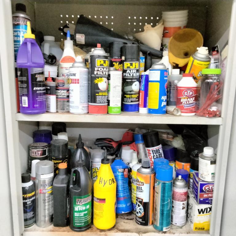 2-Door Metal Cabinet w/ Contents