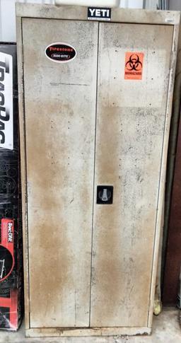 2-Door Metal Cabinet w/ Contents