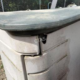 (2) Outdoor Storage Boxes & Umbrella with Base