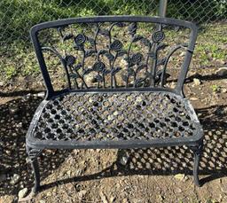 Decorative Iron Garden Bench