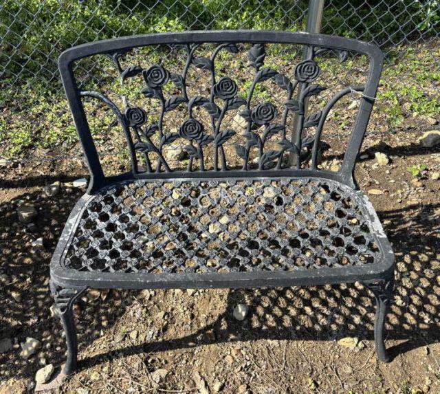 Decorative Iron Garden Bench