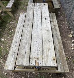 8' Wood Picnic Table