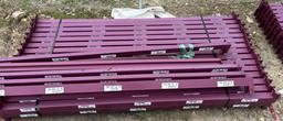 (35) Tear Drop Pallet Rack Beams w/ (3) Uprights