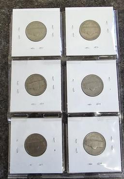 (6) Old Jefferson Nickels