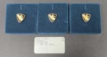 (3) 10K Yellow Gold Tackettes w/ .05 Ct Diamond