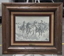 Frederic Remington "The Fourth Troopers" Etching