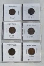 (2) Brilliant Uncirculated Old Wheat Cents & (6)