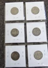 (6) Buffalo Nickels