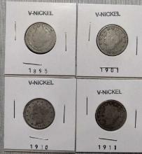 (4) Victory Nickels