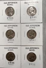 (6) Jefferson Nickels (1940-1953)