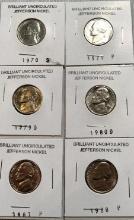 (6) Uncirculated Jefferson Nickels