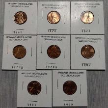 (8) Uncirculated Lincoln Cents