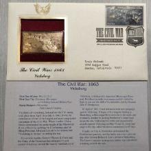 24K Vicksburg 1863 1st Day Commemorative Stamp