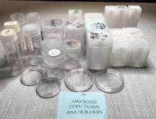 (25) Coin Tubes and Holders Assortment