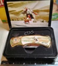 Native American/Deer Collectible Pocket Knife
