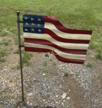 Metal Art  - American Flag Sign