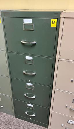 B-Four Drawer Metal Filing Cabinet