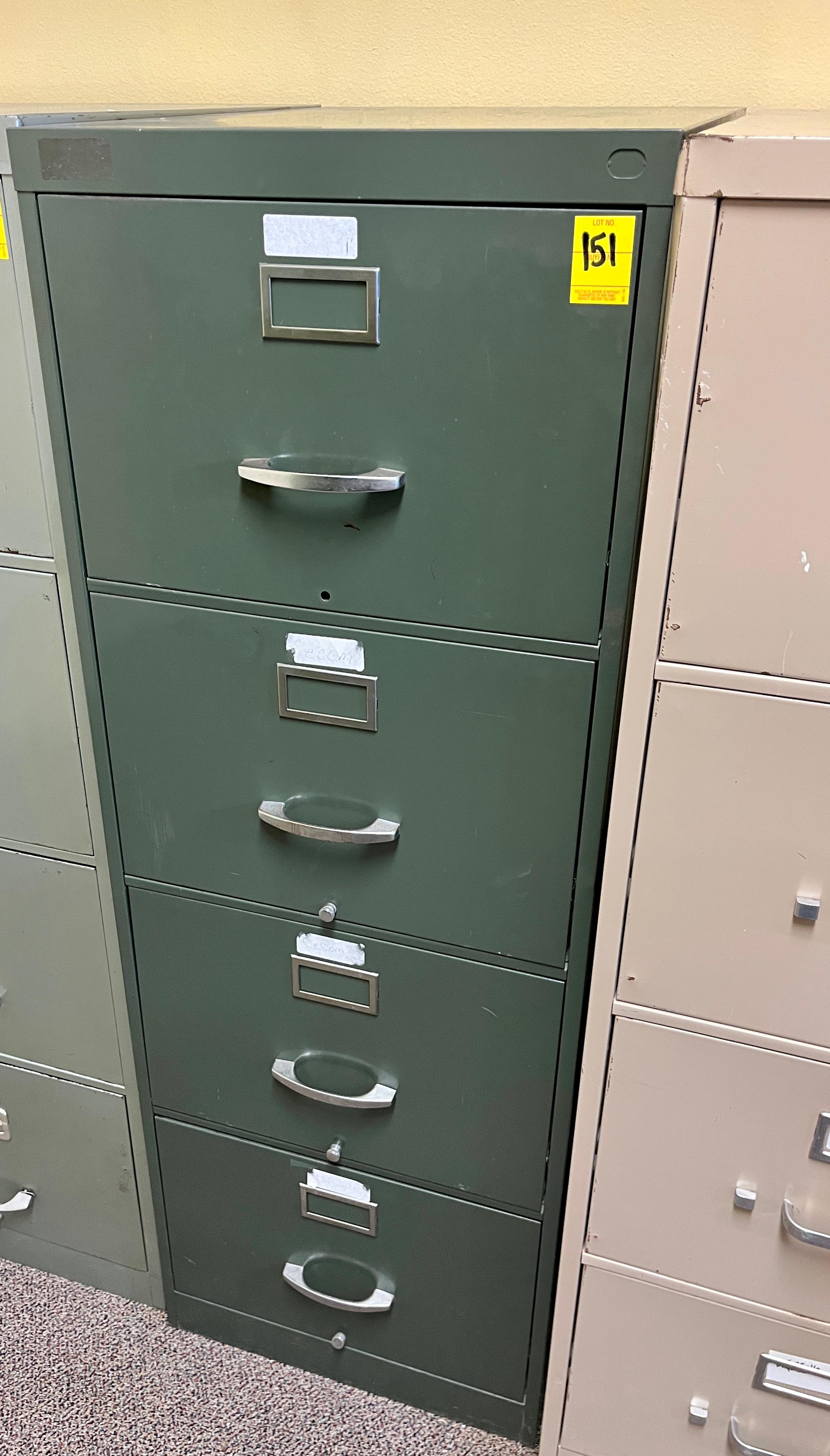 B-Four Drawer Metal Filing Cabinet
