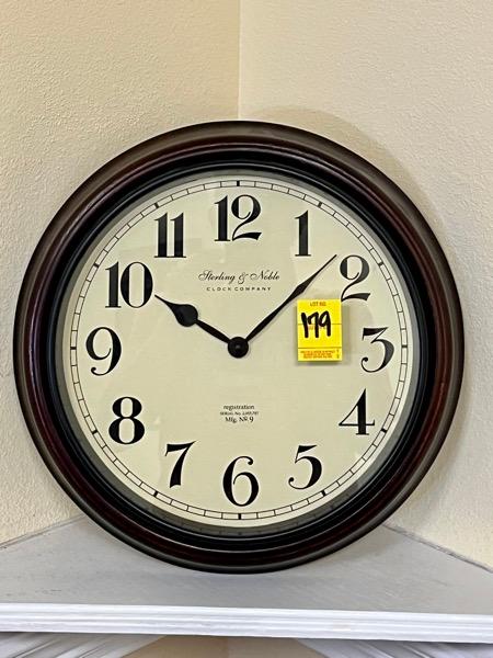 B- Sterling & Noble Clock; No. 9