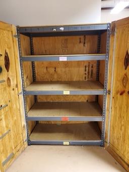 C- Wooden Cabinet with Four Adjustable Shelves