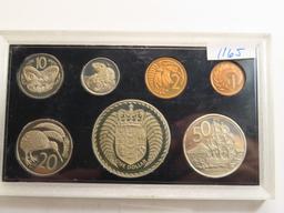 1971 New Zealand Proof Set, 7 Coins, only 5000 sets minted, sealed